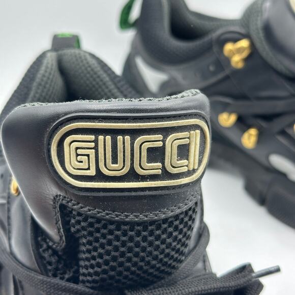 GUCCI Flashtrek Sega Chunky Sneaker Hiking Leather Black Sz 10.5 main image 11
